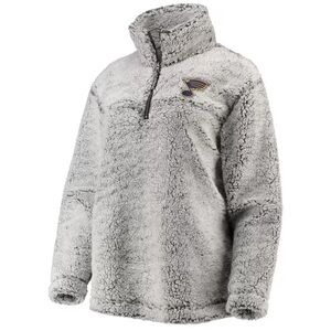 St Louis Blues 4her By Carl Banks Women’s Sherpa Quarter Zip Pullover Jacket Sm